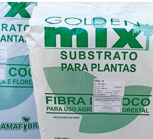 Fibra de Coco Substrato G. Mix Misto Tipo 11 240 Litros Amafibra