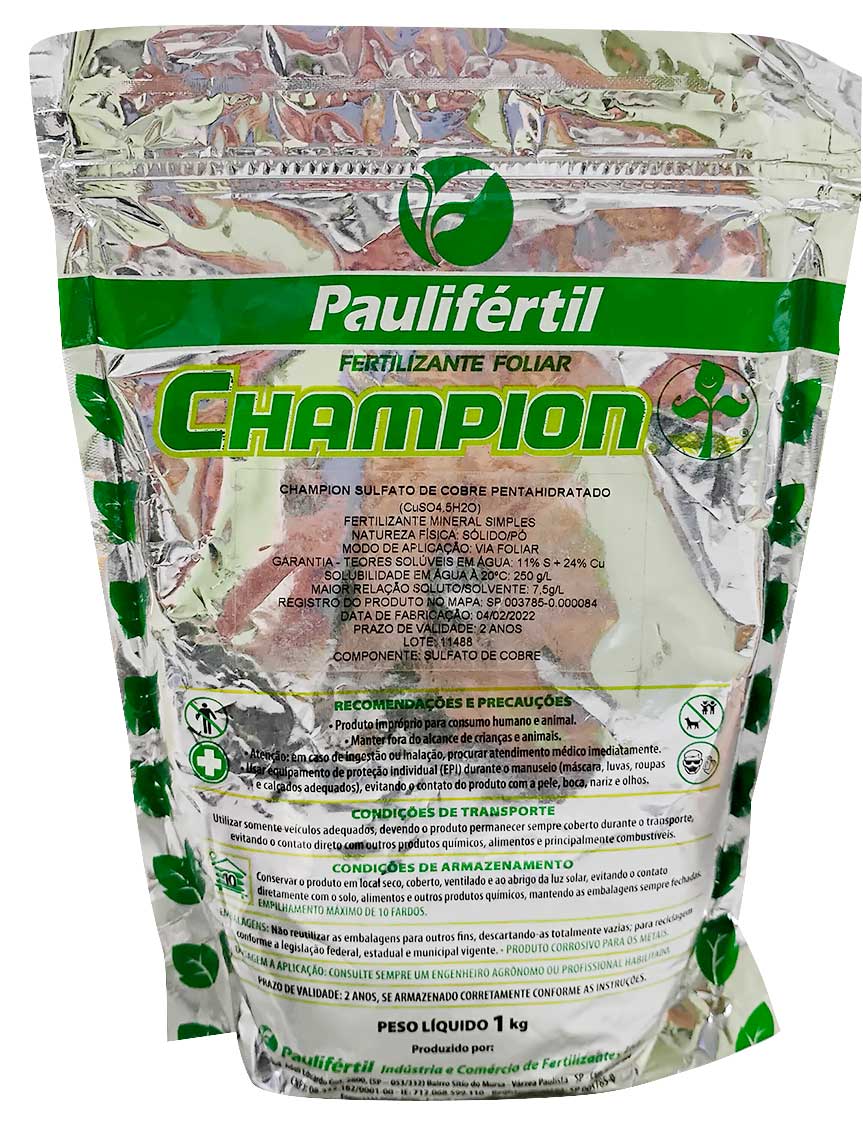 Sulfato de Cobre 1 kg Champion